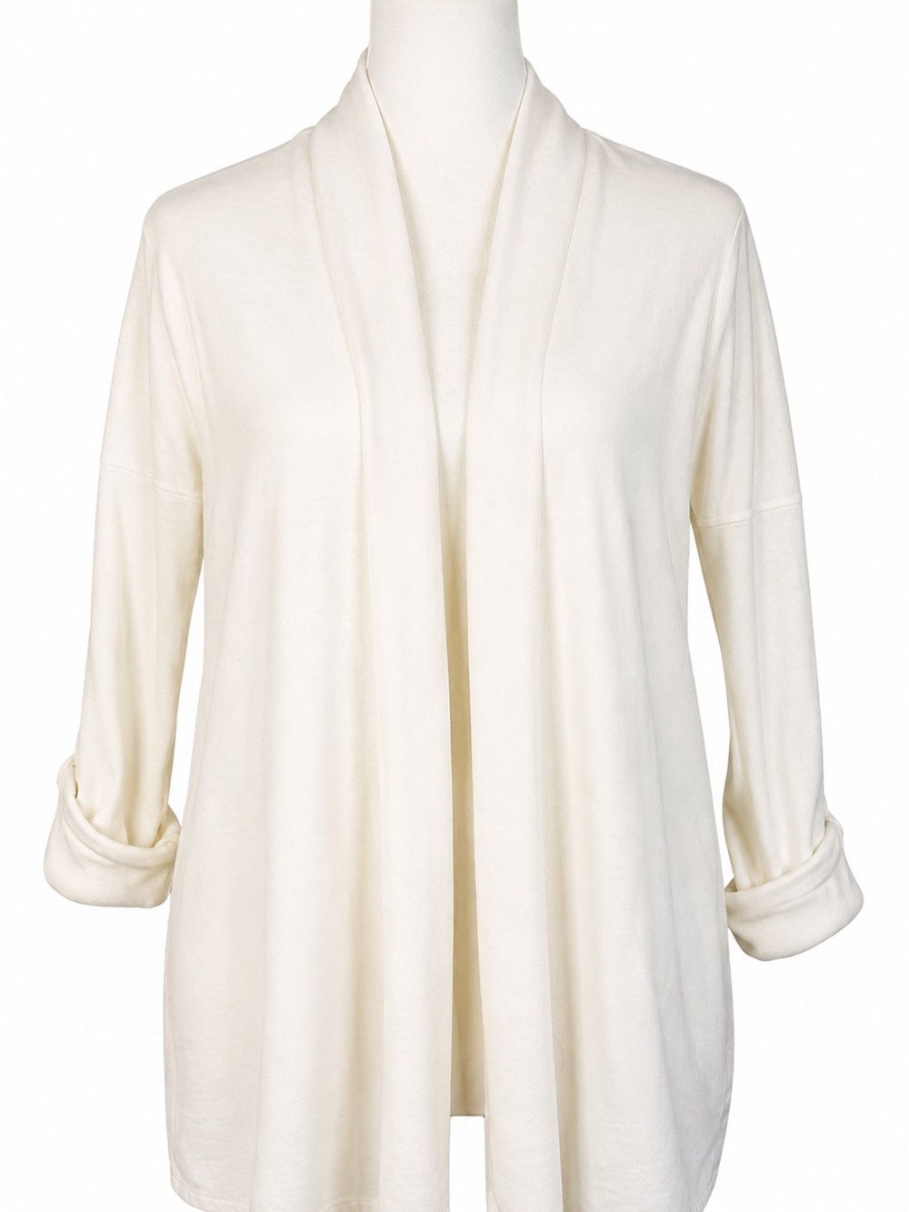 BANANA REPUBLIC Factory White Open Front Draped Cardigan, Women's Size Medium